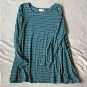 Grey & White Striped Shirt